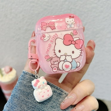 Cute Pink Hello Kitty Airpods Pro Earphone Cover for Airpods Pro2/4/3/2/1 Kuromi Melody Cinnamoroll Pom Pom Purin Headset Case