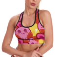 thumbnail image 1 of Cute Pink Kirby Women's Sports Bras Racerback Padded Workout Slimming Tank Tops Camisole Yoga Vest Activewear Fitness Running Crop Top, 1 of 6
