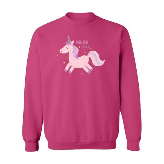 Cute Pink Magic Pony.  Sweatshirt Women -Image by Shutterstock, Female Small