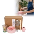 thumbnail image 1 of Cute Pink Matcha Whisk Set of 5 Pieces with Bowl Bamboo Whisk Holder Strainer and Scoop, Complete Matcha Powder Kit for Beginners, Traditional Japanese Tea Making Tools with Sifter Sieve, 1 of 6