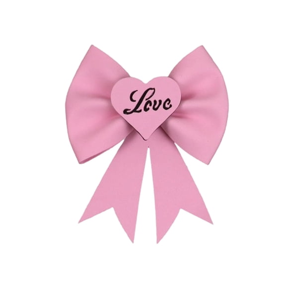 Cute Pink Mini Bow with Love Heart, Decorative Bowknot for Gift Box, Valentine's Day, Birthday Party Decor