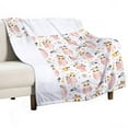 Cute Pink Owls Flowers Blanket, Gift Throw Blanket for Sofa Couch Chair