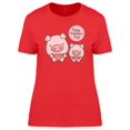thumbnail image 1 of Cute Pink Pig Holding Heart T-Shirt Women -Image by Shutterstock, Female x-Large, 1 of 2