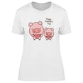 thumbnail image 1 of Cute Pink Pig Holding Heart T-Shirt Women -Image by Shutterstock, Female x-Large, 1 of 2