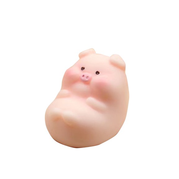 Cute Pink Pig Sculpture, Mini Resin Pig Figurine, Adorable Animal Statue for Home Decor, Desk, Shelf Display - Decorative Gift for Kawaii Lovers