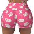 thumbnail image 1 of Cute Pink Pig Workout Shorts For Women Scrunch Butt Lifting Yoga Gym Seamless Booty Biker Shorts X-Large, 1 of 9
