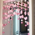 thumbnail image 1 of Cute Pink Plush Door Curtain, Self-Adhesive Window Curtain Decorations, Kawaii Plush Bows Stars Balls Door Curtain For Girls Bedroom, 1 of 7
