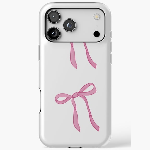 Cute Pink Ribbon Bow for iPhone for iPhone Case 11 through 17 Pro Max