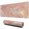 thumbnail image 1 of Cute Pink & Rose Gold Marble Large Desk Mat - Ideal for Computer, PC, Laptop Protection, 1 of 7