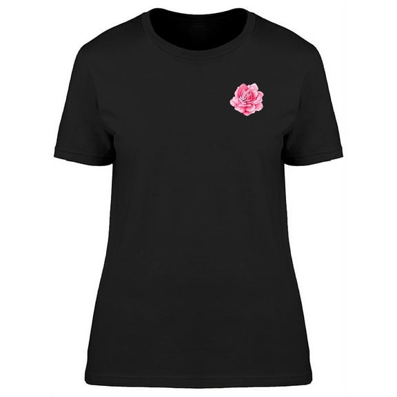 Cute Pink Rose Pocket Doodle T-Shirt Women -Image by Shutterstock, Female Medium