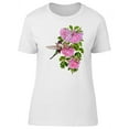 thumbnail image 1 of Cute Pink Roses And Hummingbird T-Shirt Women -Image by Shutterstock, Female XX-Large, 1 of 4