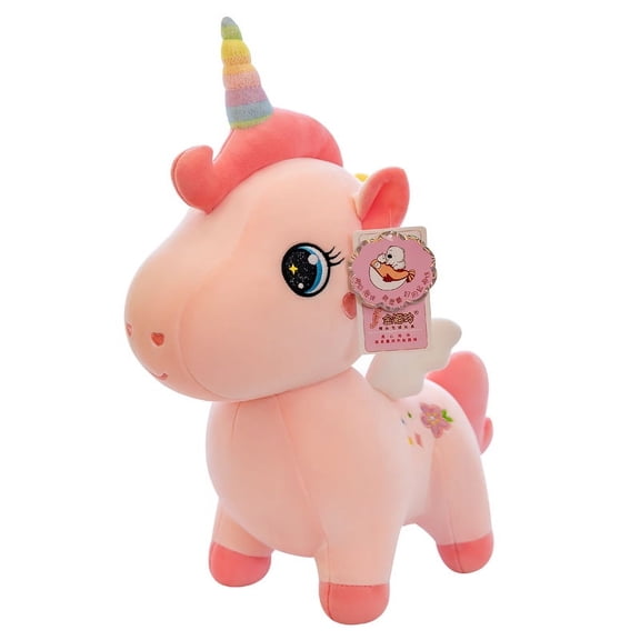 Cute Pink Unicorn Plush Toy, Soft Kawaii Unicorn Stuffed Animal, Adorable Magical Horse Plushie for Kids & Adults, Perfect Birthday & Holiday Gift