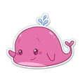 thumbnail image 1 of Cute Pink Whale Hello - 8" Vinyl Sticker - For Car Laptop I-Pad - Waterproof Decal, 1 of 1