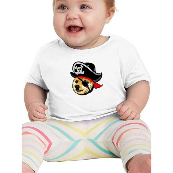 Cute Pirate Dog Head Art T-Shirt Infant -Image by Shutterstock, 24 Months