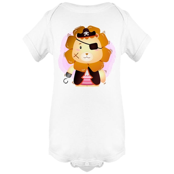 Cute Pirate Lion Design Bodysuit Infant -Image by Shutterstock,  Newborn
