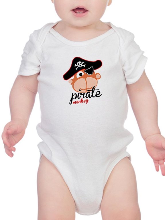Cute Pirate Monkey Art Bodysuit Infant -Image by Shutterstock, 12 Months