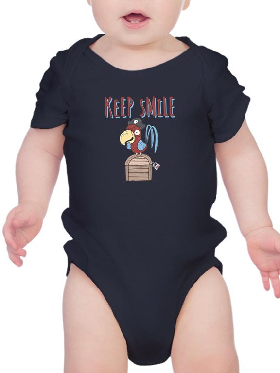 Cute Pirate Parrot Smile Bodysuit Infant -Image by Shutterstock, 12 Months