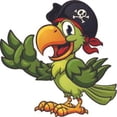 thumbnail image 1 of Cute Pirate Parrot Wall Decals - Boys Room Pirates Ships Kids Decor Sticker Room Decoration for Bedrooms Nursery Kindergarten - Childrens Vinyl Wall Art Stickers Sticker Boy Designs Size (20x20 inch), 1 of 1