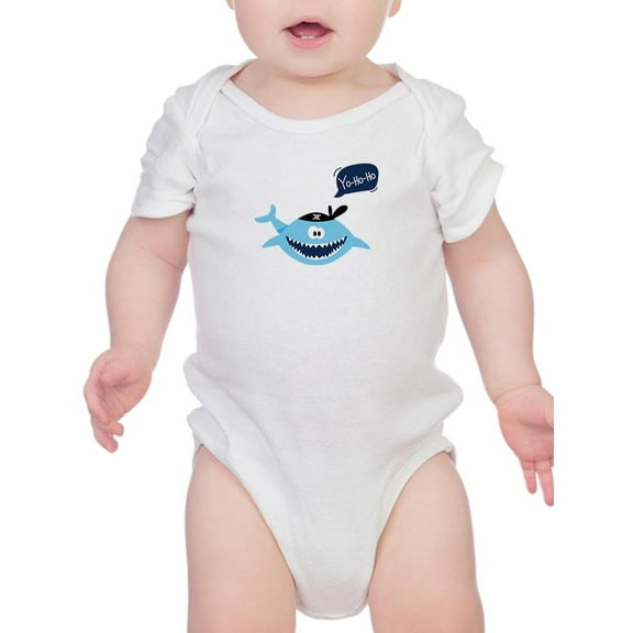 Cute Pirate Shark Yohoho Bodysuit Infant -Image by Shutterstock,  6 Months