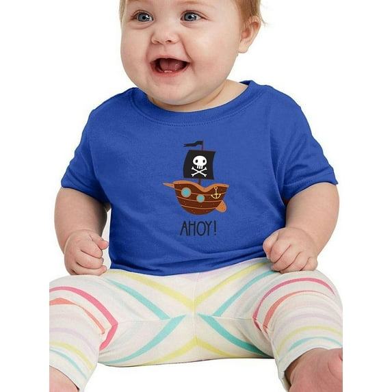 Cute Pirate Ship Ahoy T-Shirt Infant -Image by Shutterstock, 6 Months