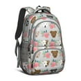 thumbnail image 1 of Cute Pitbull Terriers Dog and Flower Backpack for School,Cute School Bag,Schoolbag with Adjustable Shoulder Straps & Padded Back,16.9 Inch, 1 of 5