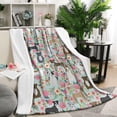 thumbnail image 1 of Cute Pitbull Terriers Dog and Flower Blanket,Comfortable Soft Flannel Throw Blanket,All Season,Warm Lightweight Blankets for Sofa Bed Couch Living Room Chair,50"x60", 1 of 4