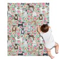 thumbnail image 1 of Cute Pitbull Terriers Dog and Flower Blanket,Comfortable Soft Flannel Throw Blanket,All Season,Warm Lightweight Blankets for Sofa Bed Couch Living Room Chair,30"x40", 1 of 4