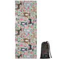 thumbnail image 1 of Cute Pitbull Terriers Dog and Flower Hot Yoga Mat Towel Non Slip for Hot Yoga - Quick-Drying Yoga Mat Cover with 4 Corner Pockets with Travel Bag - Hot Yoga Towel Non Slip 70"x26", 1 of 6