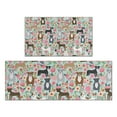 thumbnail image 1 of Cute Pitbull Terriers Dog and Flower Kitchen Rugs Sets Of 2,Anti Fatigue Kitchen Mat Rugs Non Slip Washable,Decorative Kitchen Floor Mats for Kitchen,Sink,Laundry,17"x30"+17"x47", 1 of 7