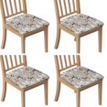 thumbnail image 1 of Cute Pitbull Terriers Dog and Flower Seat Covers for Dining Room Chairs Set Of 4,Stretch Printed Washable Chair Seat Cover with Elastic Ties and Button,Removable Waterproof Couch Cushion Covers, 1 of 6