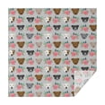 thumbnail image 1 of Cute Pitbull Terriers Dog and Flower Square Tablecloth,Waterproof Square Table Cover,Wipeable Spillproof Washable Table Cover for Home Kitchen Party Decor 52"x52"(132x132cm), 1 of 6