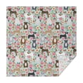 thumbnail image 1 of Cute Pitbull Terriers Dog and Flower Square Tablecloth,Waterproof Square Table Cover,Wipeable Spillproof Washable Table Cover for Home Kitchen Party Decor 52"x52"(132x132cm), 1 of 6