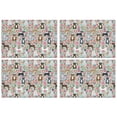 thumbnail image 1 of Cute Pitbull Terriers Dog and Flower Summer Placemats Table Placemats Set Of 4-Linen Kitchen Washable Placemats Table Mats 11.8"x17.7"Non-Slip Heat Resistant, 1 of 6