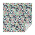 thumbnail image 1 of Cute Pitbull Terriers Dog and Flowers Square Tablecloth,Waterproof Square Table Cover,Wipeable Spillproof Washable Table Cover for Home Kitchen Party Decor 42"X42"(107x107cm), 1 of 6