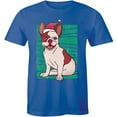 thumbnail image 1 of Cute Pittbull Dog Wearing Santa Cup Christmas Holiday Men's Gift Animal T-Shirt, 1 of 4