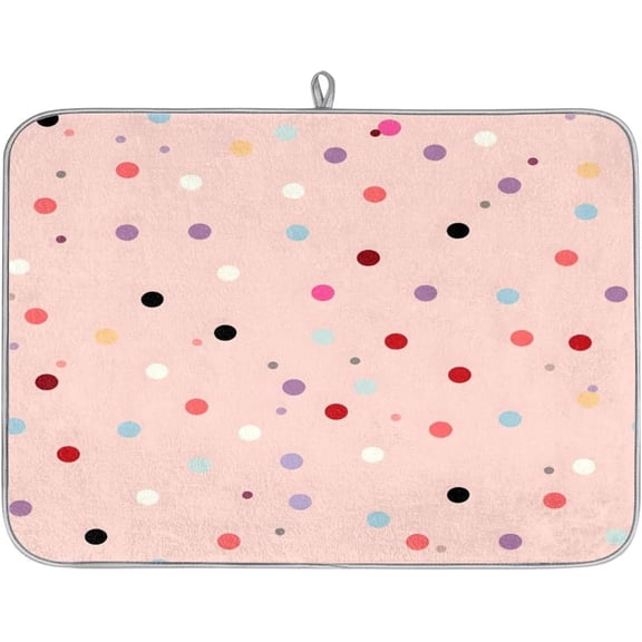 Cute Pizza Pattern Dish Drying Mat for Kitchen Counter,18 X 24 in Microfiber Drying Pad Dishes Drainer Mat Dish Rack Mats Absorbent Kitchen Accessories Coffee Maker Mat, Large