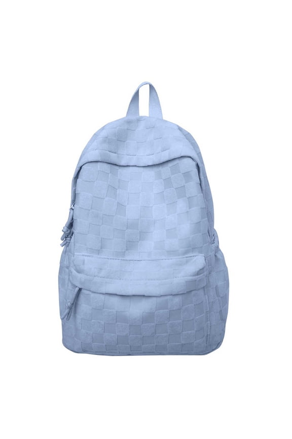 Cute Plaid Backpack for Women men,Aesthetic Checkered Backpack Light Academia Plaid Backpack Cute Preppy Rucksack