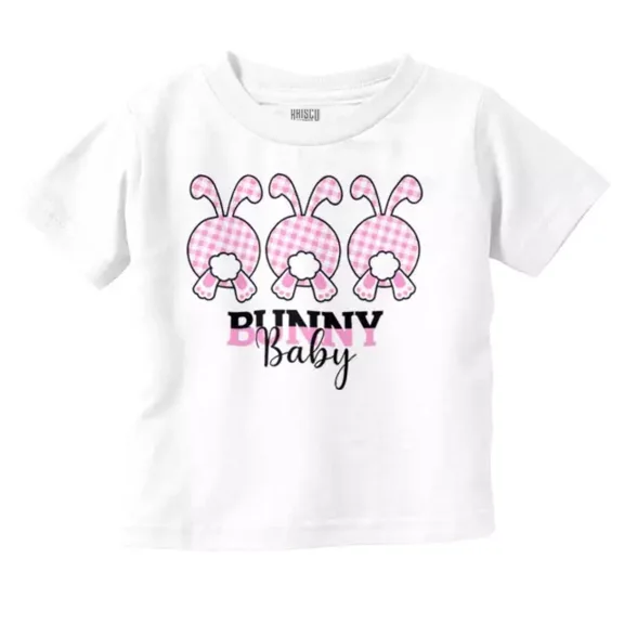 Cute Plaid Easter Bunny Baby Spring Rabbit Toddler T Shirt TODDLER SHORT SLEEVE TEE BELLA CANVAS 3001T