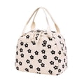 thumbnail image 1 of Cute Plaid Lunch Bag for Women Men, Black and Beige Checkered Insulated Lunch Tote, Reusable Large Capacity Cooler Lunch Box for Work Picnic Travel, Bento Bag Gift B, 1 of 4