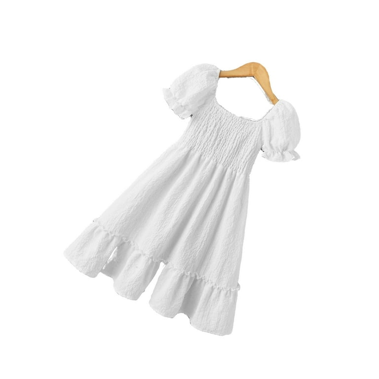 Cute white dress with sleeves online