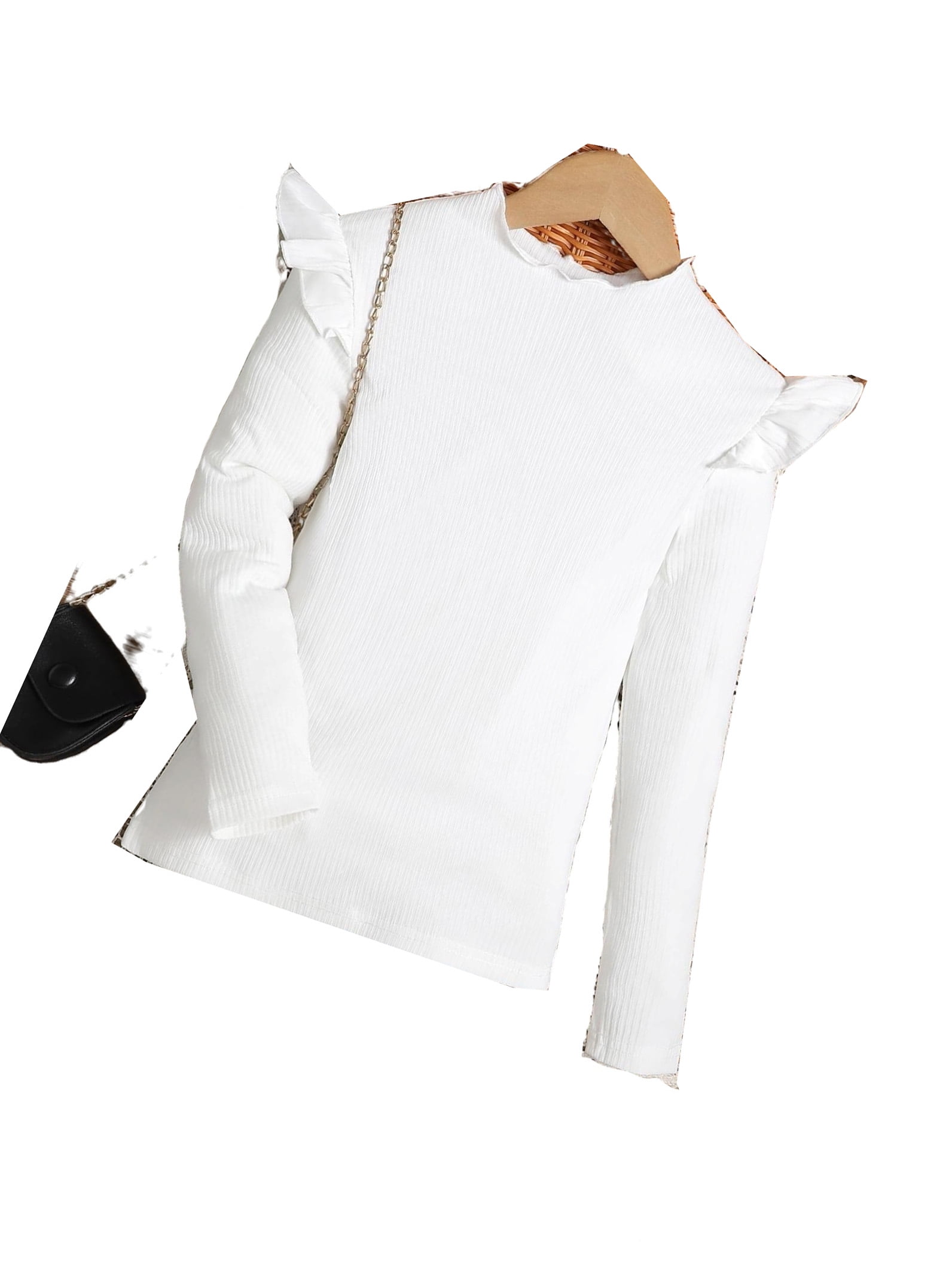 white t shirt with collar for girl