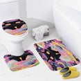 thumbnail image 1 of Cute Planet Cat Bathroom Mats Set 3-piece Bath Mats , Floor Rug Decorations for Kitchen Bathroom Bedroom, 1 of 7