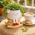 thumbnail image 1 of Cute Planters Funny Planters Smiley Face Rocking Chair Planter Pot with Drainage Hole for Succulents Indoor Outdoor Use Unique Sit-and-Rock Design Lightweight Decorative, 1 of 4