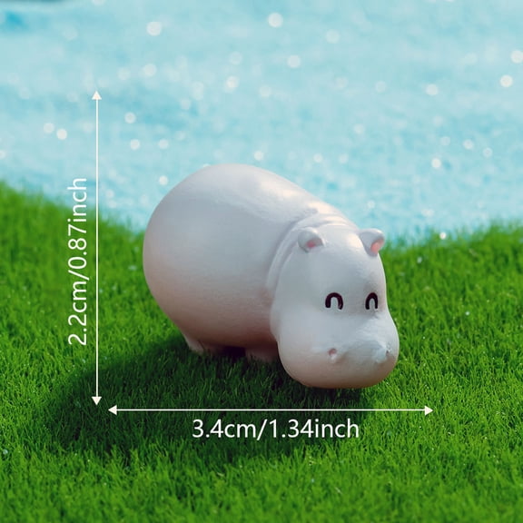 Cute Hippo Figurine for Garden Patio or Desk Decoration Lightweight Animal Sculpture for Indoor and Outdoor Display Adorable Ornament for Home Office or Car Decoration Dark Purple