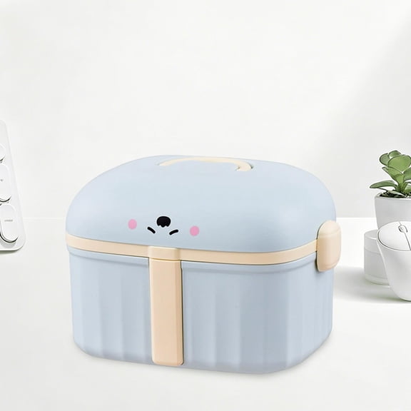 Cute Plastic Storage Box, Multifunctional Organizer for Toys, Snacks, and First Aid, Kids-Friendly Storage Bin for Clutter-Free Home