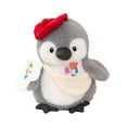 thumbnail image 1 of Cute Playful Penguin Plush Toy With Round Body Furry Texture Adorable Knitted Hat With 'Wink' Print Holding Palette And Paintbrushes Soft Plush Fabric Elastic Pp Cotton For Kids, 1 of 3