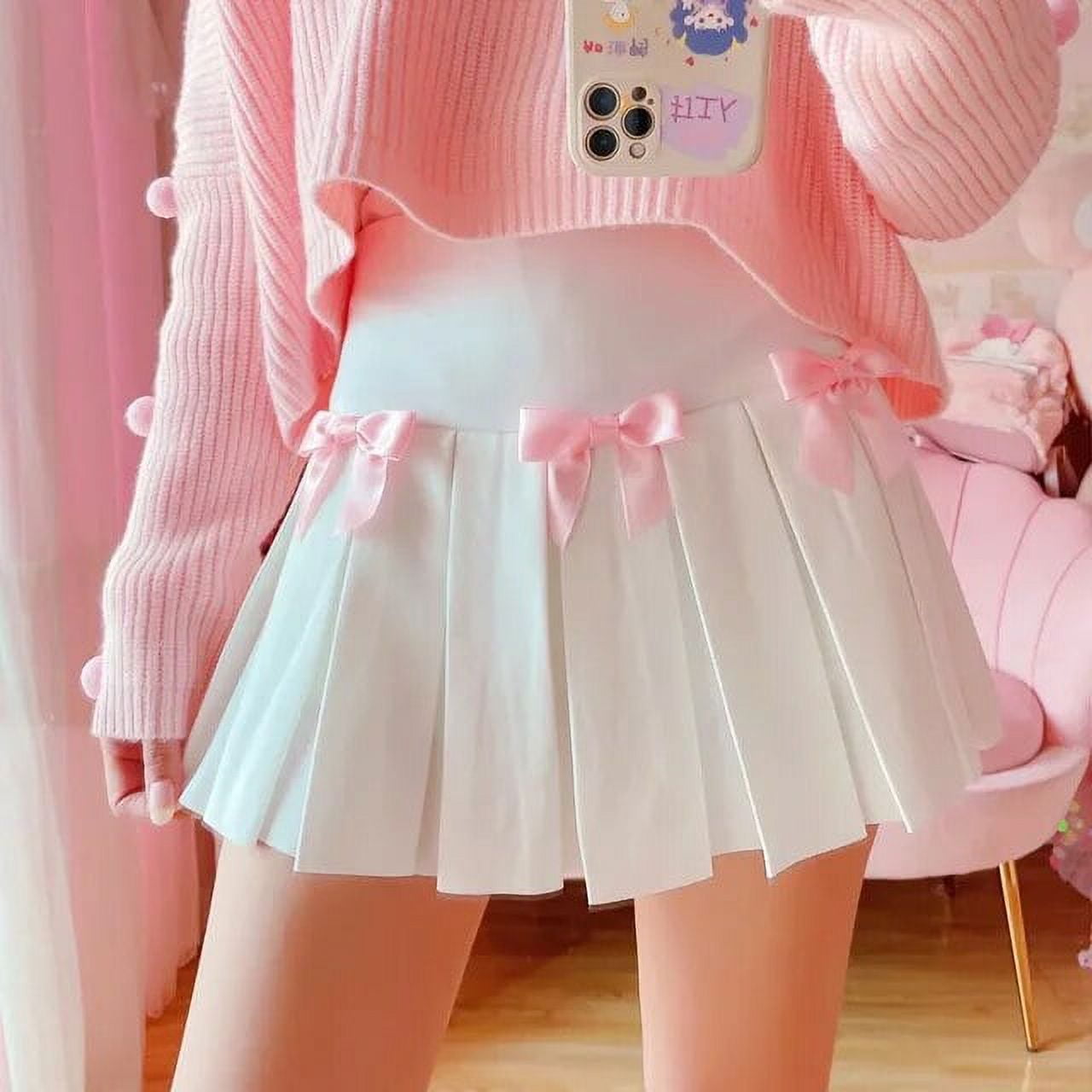 Outfit cute pink skirt hotsell