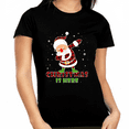 thumbnail image 1 of Cute Plus Size Christmas Pajamas for Women Fun Family Christmas Shirts Christmas is Here Plaid Shirt, 1 of 5