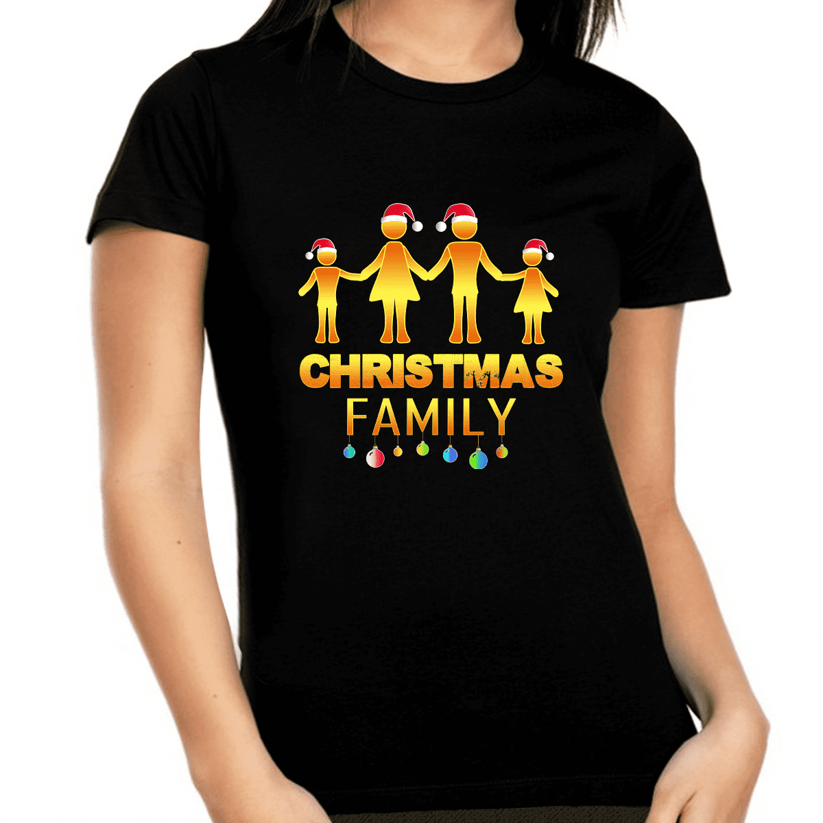 Cute Plus Size Christmas Shirts for Women Family Christmas Shirts