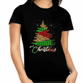 thumbnail image 1 of Cute Plus Size Christmas Shirts for Women Plus Size Christmas Shirts Plaid Christmas Tree X-Mas Shirt, 1 of 5